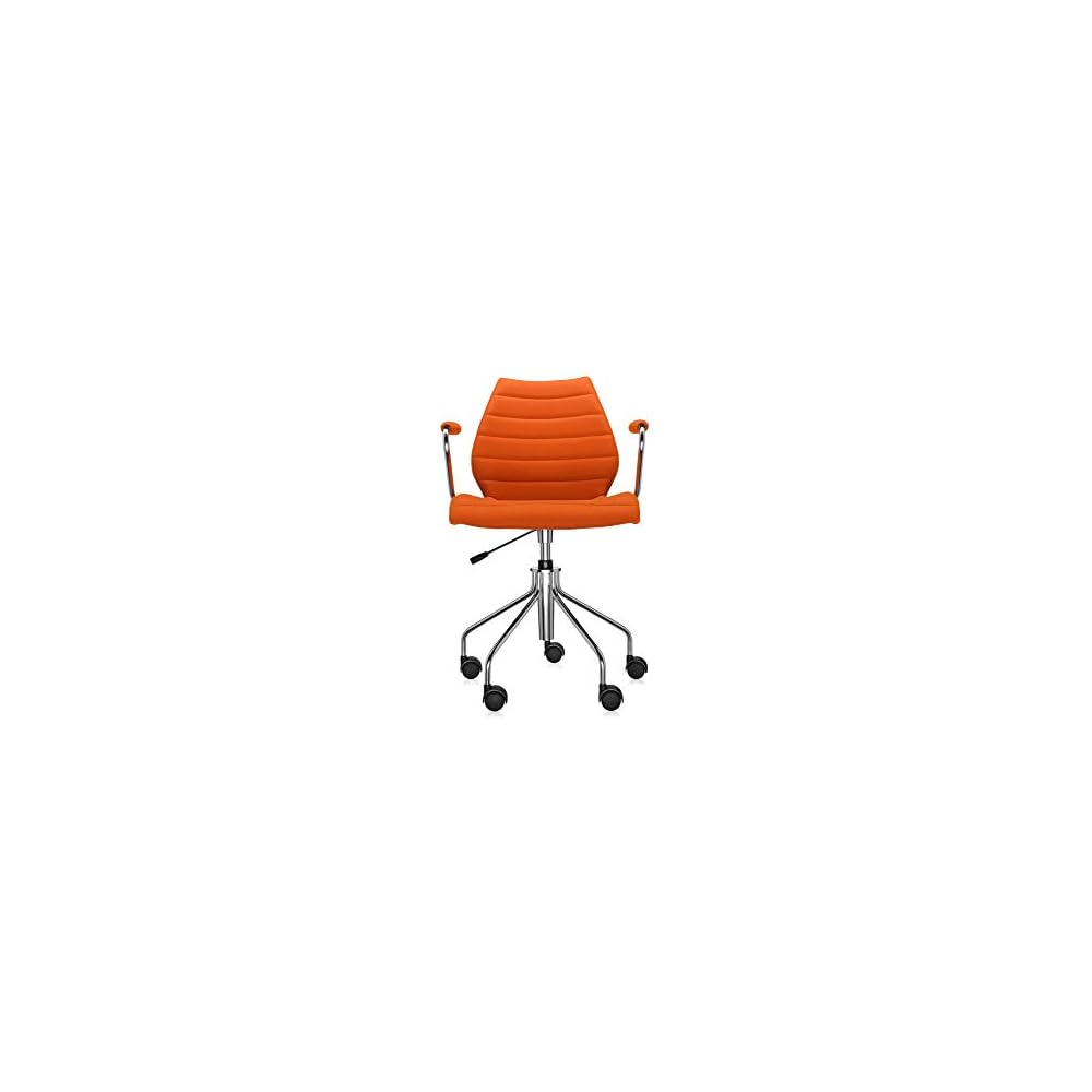 Kartell Maui Soft Swivel Chair by Tribute to Vico Magistretti, Pack of 1, Trevira Fabric Beige
