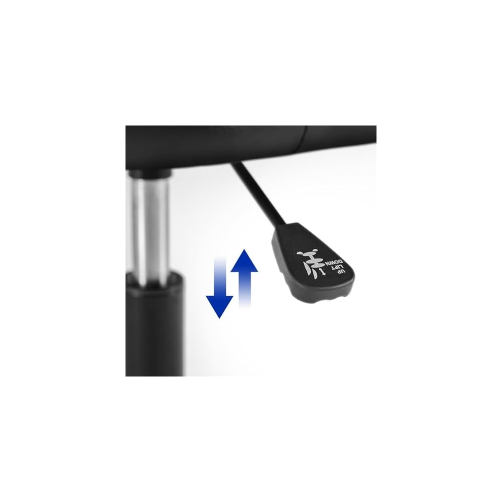 Yaheetech 2PCS Black PU Leather Task Chair,Armless Swivel Office Desk Chair