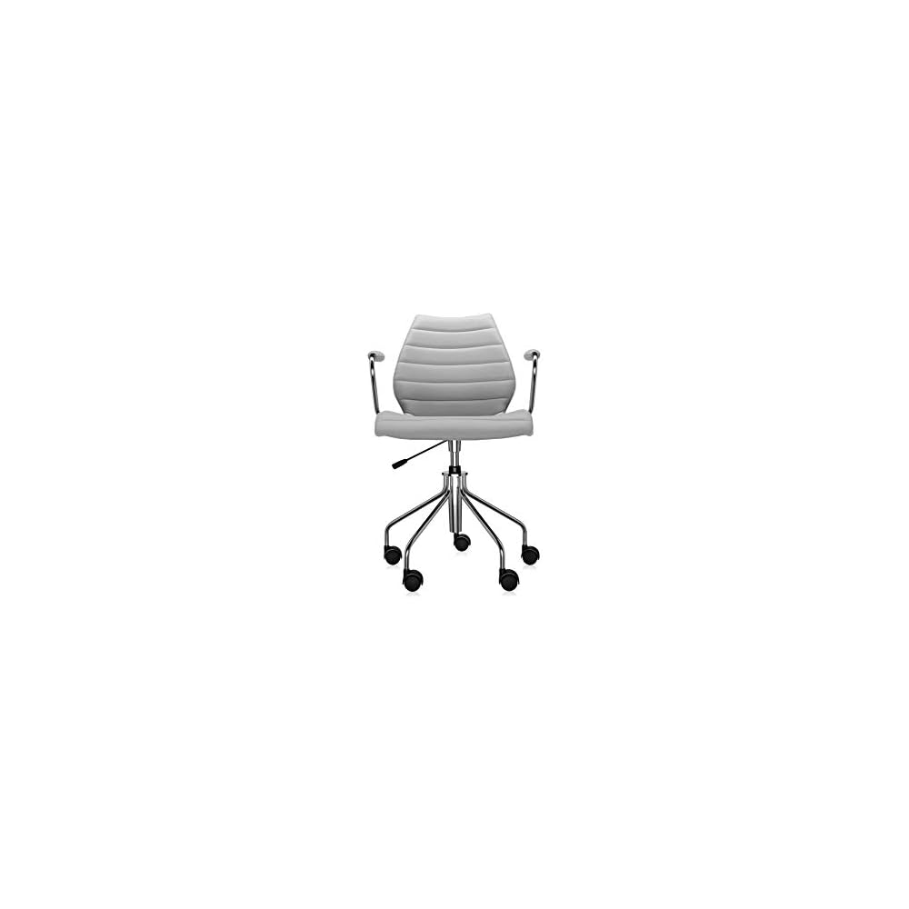 Kartell Maui Soft Swivel Chair by Tribute to Vico Magistretti, Pack of 1, Trevira Fabric Beige