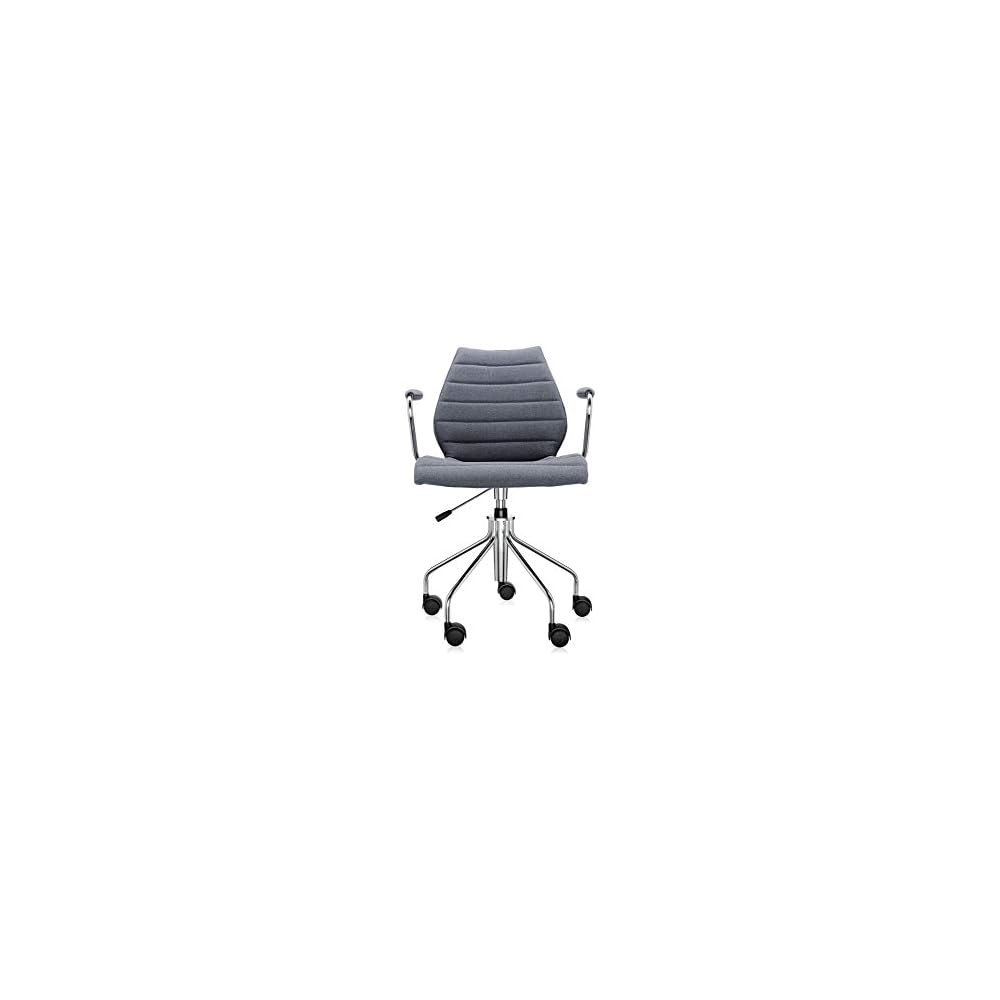 Kartell Maui Soft Swivel Chair by Tribute to Vico Magistretti, Pack of 1, Trevira Fabric Beige