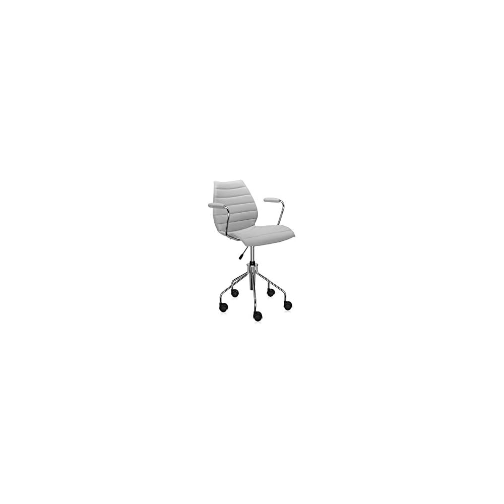 Kartell Maui Soft Swivel Chair by Tribute to Vico Magistretti, Pack of 1, Trevira Fabric Beige