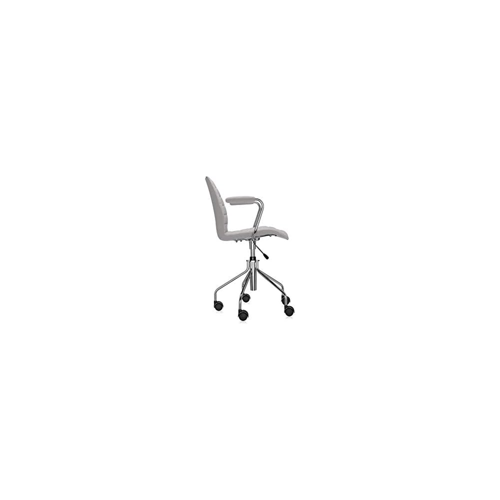 Kartell Maui Soft Swivel Chair by Tribute to Vico Magistretti, Pack of 1, Trevira Fabric Beige