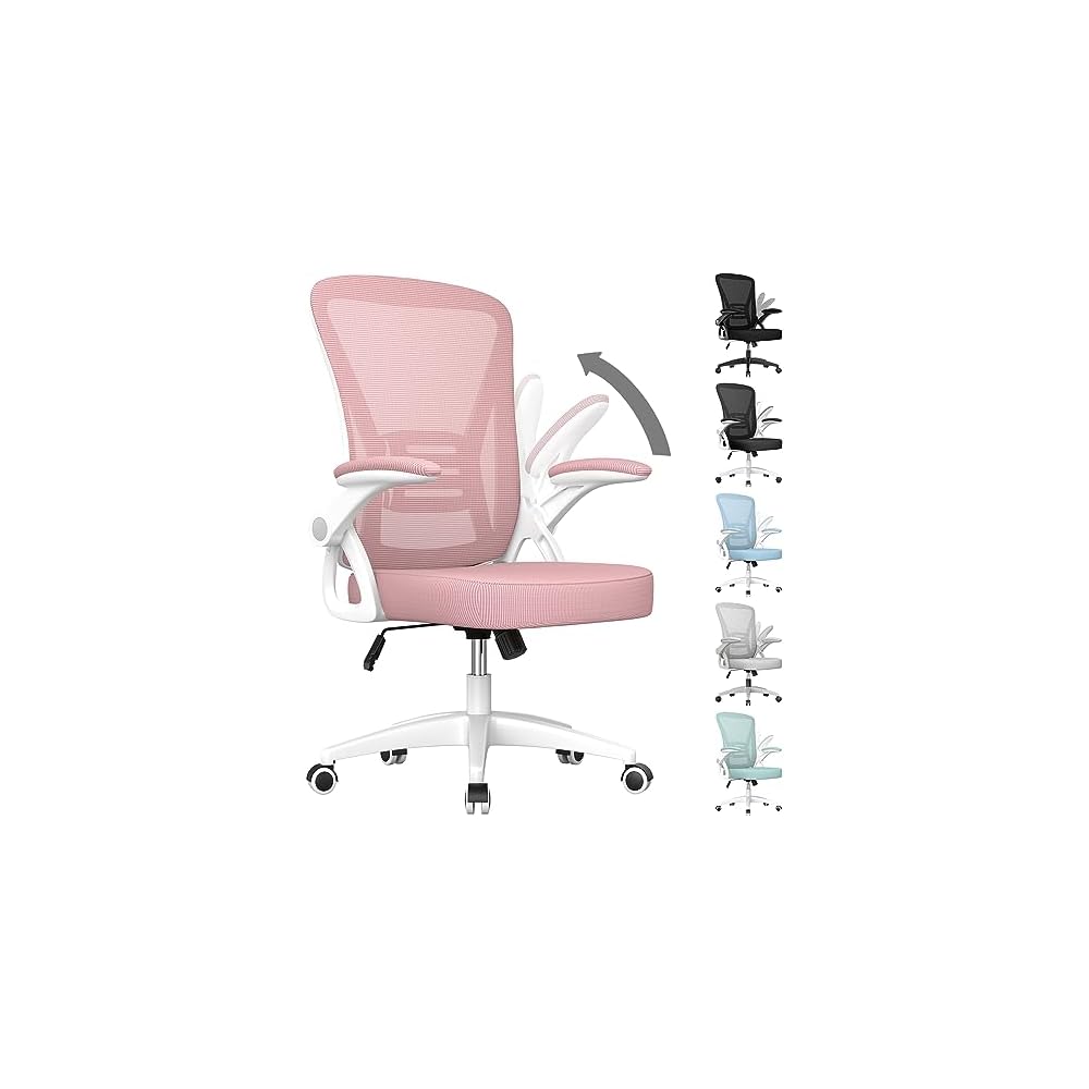 naspaluro Home Office Desk Chair Mid Back with Adjustable Height Green