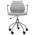 Kartell Maui Soft Swivel Chair by Tribute to Vico Magistretti, Pack of 1, Trevira Fabric Beige